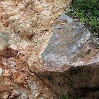 Granitoid limestone contact breccia at Vuelcos del Destino project