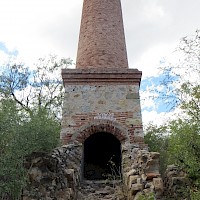 Historic chimney stack at the historic La Quintera mine