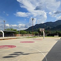 Local basketball court in Alamos