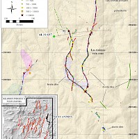 Las Animas vein zone, showing plan view of hole AL19-037