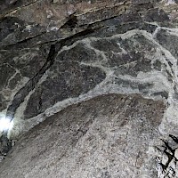 Promontorio quartz veining aling haulage level